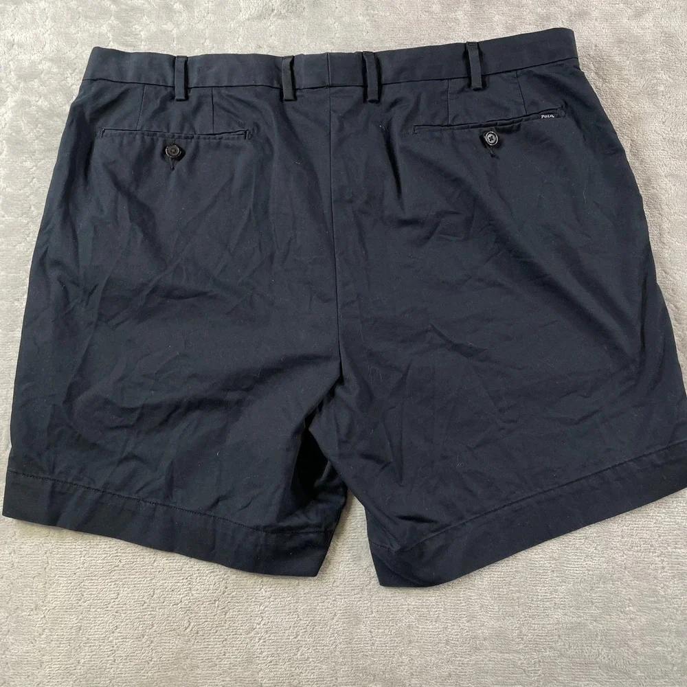 Polo Ralph Lauren Chino Shorts Mens 40 Black Golf Stretch Straight Fit‎ Preppy